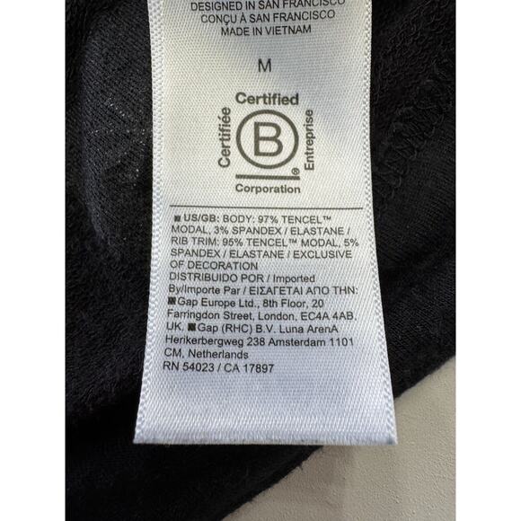 Athleta Cardigan Women's M Black Sweater Stretchy Long Soft Open Front Thumb - Picture 4 of 6